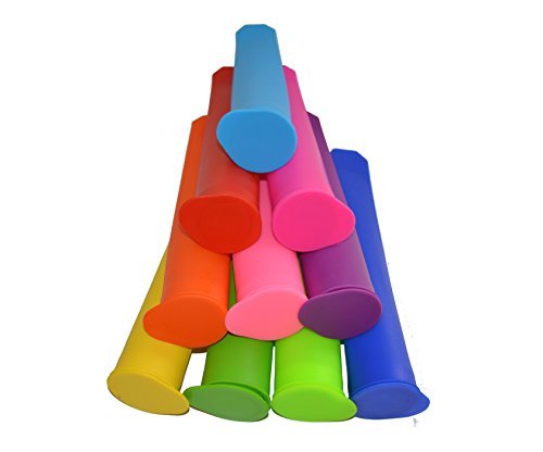 Bekith 10 Stück Silikon-Eis-Pop Maker Set,Ice Pop Formen,und sie reinigen super einfach. - 4