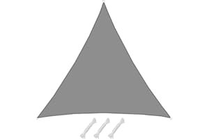 AMANKA 98% UV protection: 8 x 8 x 8 cm, triangular awning, waterproof, patio roof, sun protection, triangle sun protection, garden sun shade for trampoline, pergola, D ring, triangular sun sail, pool