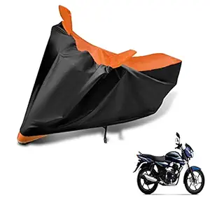 Euro Care Bajaj Discover 100/Discover 125/Discover 135/Discover 150/Discover 150F Waterproof - UV Protection & Dust Proof Full Bike Two Wheeler Body Cover(Black/Orange)