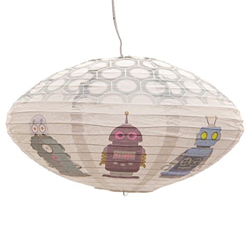 Funky UFO-geformte Papier-Roboter Lampenschirm