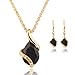 Produktbild Kette Schmuck Halskette Damen DAY.LIN 1 Satz Frauen Halskette Anhänger Ohrringe Schmuck (Schwarz)