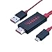 Price comparison product image REALMAX® 2m Micro USB to HDMI Cable Adapter MHL for Samsung Galaxy S3/S4/S5, Note 2, Note 3, Note 8.0, Note 10.1 to 1080P HDTV (Red)