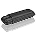Produktbild Lieyliso Leder-Zigarrenetui mit Cutter, 2 Zigarre Inhaber Travel Case (schwarz)