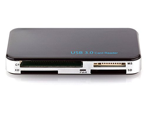 deleyCON All in One Cardreader USB 3.0 - [Schwarz] - SD / SDHC / microSDHC / M2 / TF / CF / MMC / MS PRO DUO