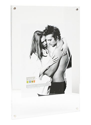 Deknudt Frames S58SB1-30.0X40.0 - Cornice portafoto in plexiglass, per foto 30 x 40 cm, 41 x 31 x 2,5 cm, plastica