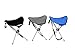 Produktbild 3 Falthocker Set Camping Stuhl faltbar in 3 Farben Grau Blau Schwarz Dreibein Hocker