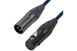 DG SYSTEMS ITALIA SRL DG Systems - Cavo DMX XLR 3 poli per controllo luci, cavo blu - Made in Italy (10 mt)