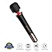 Produktbild Magic Wand Massagestab, MEROURII Handheld Wand Massagegerät Massager mit 10 Vibrationsmodi, Körpermassager für Nacken Schulter Arme und Beine Körper Fuß, Silikon Kopf, USB Wiederaufladbar, Schwarz