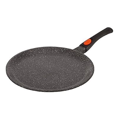 Kamberg - 0008051 - Crêpière 28 cm - Manche Amovible - Fonte d'Aluminium - Revêtement type pierre - Tous feux dont induction - Sans PFOA