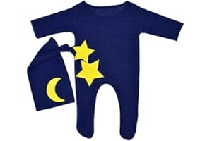 Uposao Baby Photography Props Costume Newborn Baby Girl/Boy Footed Romper Crochet Knit Costume Photography Prop Hats and Outfits for 0-3 Month Baby