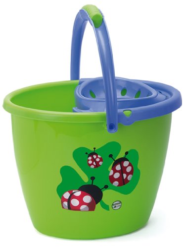 Juypal Cubo fregona Ovalado, Verde, 14 litros