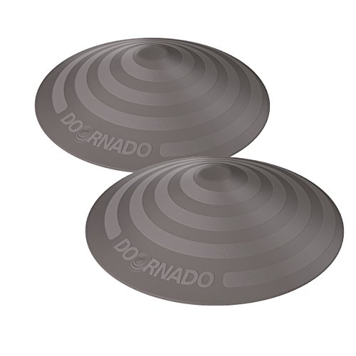 DOORNADO - universeller TÜRKEIL - Ø 12 cm - 2er Set in verschiedenen Farben zur Auswahl (Grau)