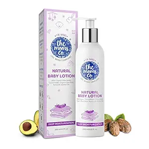 The Moms Co. Natural Baby Lotion, Australia-Certified with Organic Apricot, Organic Jojoba and Organic Rice Bran Oils (200ml)