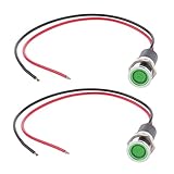Super brillante Shiwaki 2x 12v Testigo Indicadores De Panel De 14 Mm Llevado Luz De La Lámpara Piloto De La Rociada Del Barco Del Coche Verde