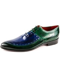Melvin & Hamilton MH15-210 - Zapatos de Cordones de Piel Lisa para Hombre Verde Verde 41 EU