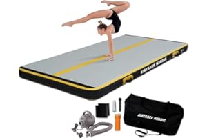 ‎AIRTRACK NORDIC AirTrack Nordic Carbon - Air Track Matte 3m/4m/5m/6m/8m mit Luftpumpe, Aufblasbare Gymnastikmatte Zuhause, besten für Gymnastik & Cheerleading, 1.5m breit & 15cm dick Air Tracking Matte, Turnmatte