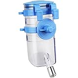 BXT Haustier Wassertränke Wasserflaschen Wasserspender Hundewasserbrunnen Aufhängen Tierzubehör für Hunde und Katze Welpen Kaninchen (Blau)