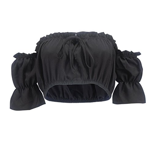 Weste Tops Frauen, lmmvp Sexy Schulterfrei Casual Blusen Crop Tops T-Shirt - 2