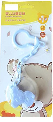 Vale® Baby Infant Dummy Soother Pacifier Chain Clip Holder Toddler Gift-Blue