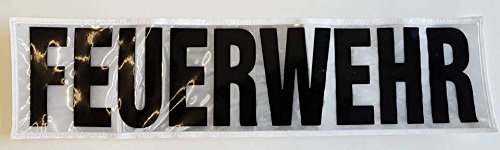 Preisvergleich Produktbild Gebraucht - Rückenschild "Feuerwehr weiß 44x11 cm MIH Medical