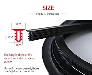 Car Rubber Sound Seal Strip 1.6M U Type Dashboard Windshield Insulation