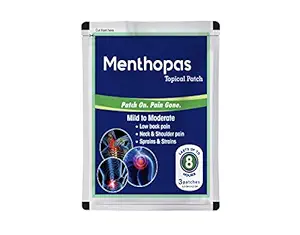 Menthopas -Topical Pain Relief Patch For Muscle Joint Cramps |Knee Back Shoulder Elbow Heel Menstrual Periods- 18 Patches