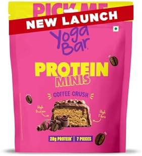Yogabar Protein Minis, 4g Protein Bar (7 Bars, Coffee C...