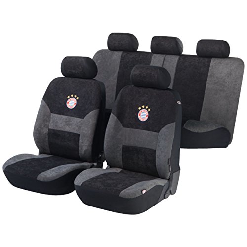 Preisvergleich Produktbild FC Bayern München Autositzbezug / Autositzbezüge / Sitzbezug / Schonbezug / Schonbezüge 15 teilig FCB plus gratis Aufkleber forever München