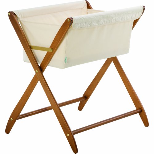 Cariboo Folding Crib Bassinet Set, Rimu , with Natural Fabric