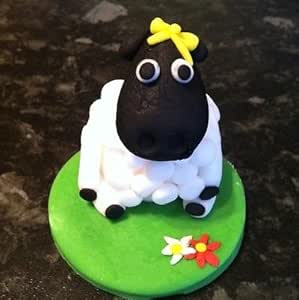 Edible Sheep On Plaque Cake Topper Decoration 3x4 Amazon Co Uk