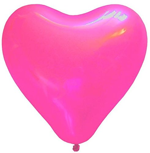 25 große Herzballons pink Luft und Ballongas geeignet EU Ware