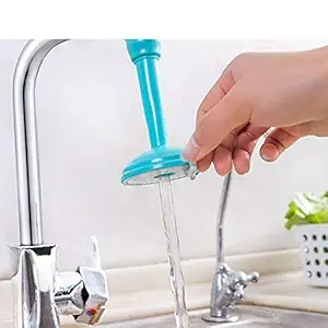 AJB Water Saving Kitchen Adjustable Plastic Faucet Sink Tap Sprayer (Blue)