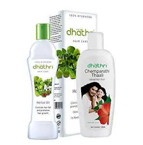 Dhathri hair care herbal oil and chemparathi thaali - compo pack