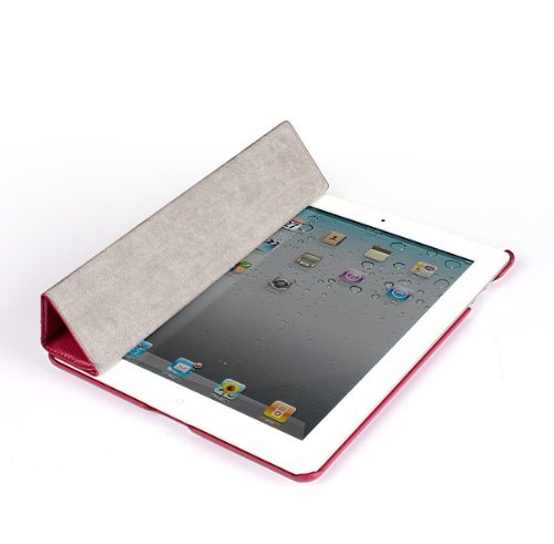 Invision® iPad 2 iPad 3 und iPad 4 Intelligente Hülle – Tolles Design – Magnetische Aufweck/Schlaf-Funktion – Hochwertiges PU-Leder (iPad 2 3 4 / Hot Rosa) - 7