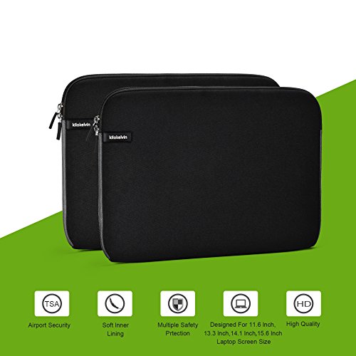 Laptop Hülsen Kasten Beutel 11-15.6 Zoll Wasser-beständiger Neopren weicher Notizbuch Computer Fall Tablette Aktenkoffer Carring Beutel-Abdeckung für Macbook Air Pro / Oberfläche / Notizbuch Computer / Tablette PC / Ultrabook durch Kilokelvin (14.1 schwarz)) - 7