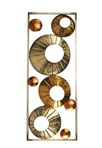 Wanddekoration Wandbild Wandschmuck Wandhänger Wanddeko aus Metall silber gold kupfer mit Metallrahmen