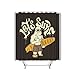 Produktbild NDJHEH Shower Curtain let s surf Gorilla Wave Rider Print Lettering 60 * 72 inch
