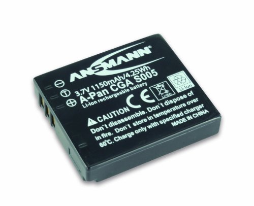 ANSMANN 5022783/05 A-Pan CGA S005 Li-Ion Digicam Akku 3,7V/1150mAh für Panasonic Foto Digitalkamera ANSMANN 5022783/05 A-Pan CGA S005 Li-Ion Digicam Akku 3,7V/1150mAh für Panasonic Foto Digitalkamera