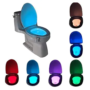 Nirganth 8 Color Led Night Light with Motion Sensor Activated Glow for Toilet Bathroom Bowl