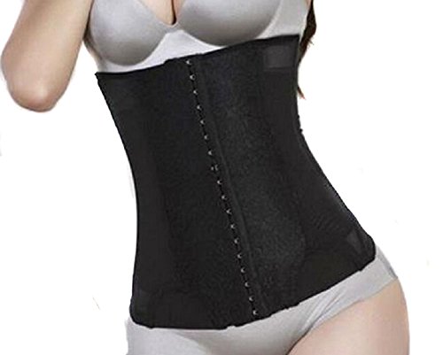 Lalang Black Slimming Body Girdle Waist Shaper Training Tummy Tight Cincher Girdle Corset Underbust (XXXL)