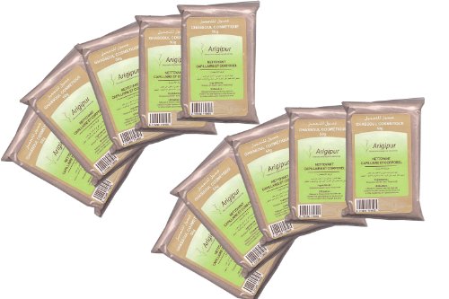 RHASSOUL (GHASSOUL) FINE POWDER MOROCCAN hair +body FACE PACK HAMMAM CLAY 500g 10 X 50g sachet powder