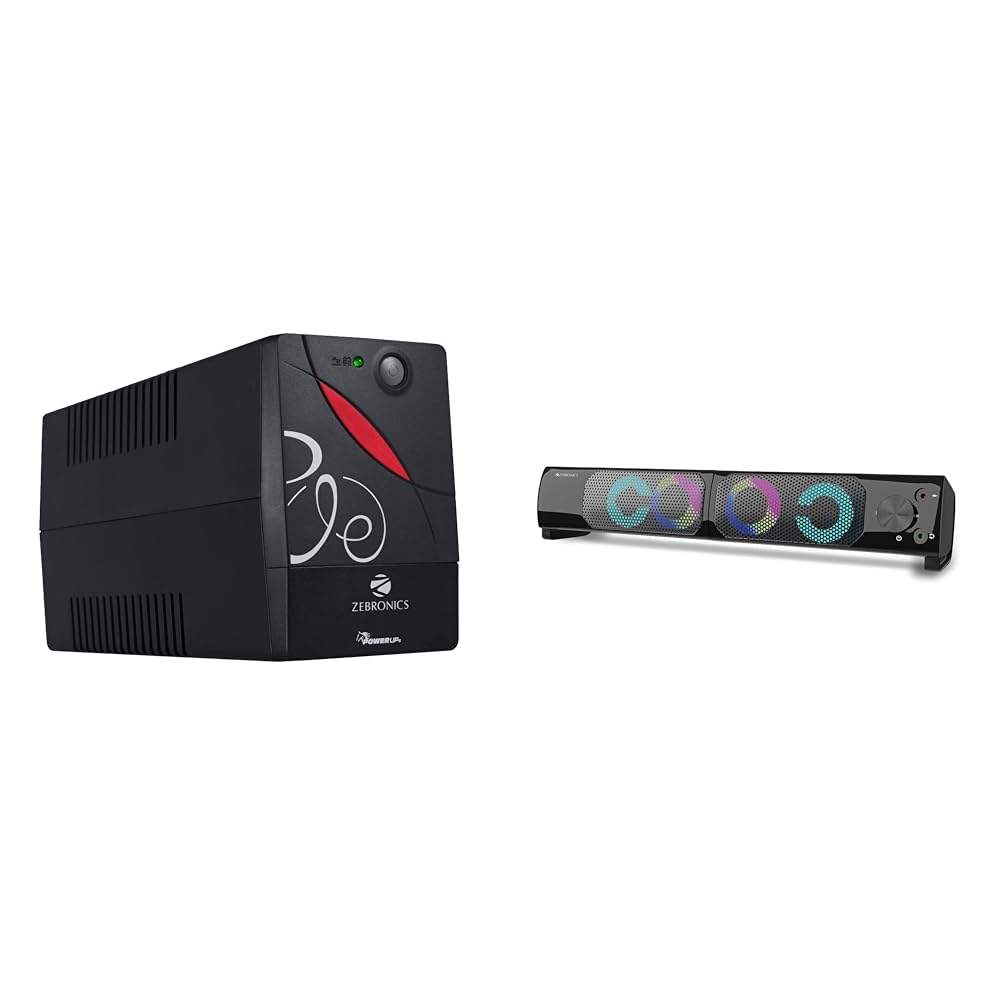 ZEBRONICS Zeb-U725 600VA UPS for Desktop/PC/Computers (not for Routers) with Automatic Voltage Regul