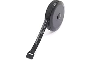 Boxania Retractable Measuring Tape Soft Fabric Body Tape 60 inches / 150cm (All Black)