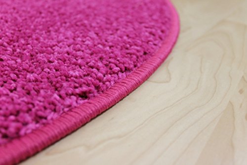 Hochflor Shaggy Merlin rosa / pink rund Größe 100cm rund - 2