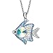 Produktbild Damen Halskette, BBYaki Ocean Series - Fisch, Swarovski Kristall Anhänger, Besten Geburtstag Valentinstag Geschenk Für Ihre Leute