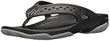 Cierre: Sin cordones Crocs Swiftwater Deck Flip Men, Hombre Sandalia, Negro (Black/Light Grey), 45-46 EU