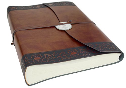 Preisvergleich Produktbild Romano Handgemachtes italienisches Fotoalbum aus recyceltem Leder, Klassische Seiten (23cm x 30cm)