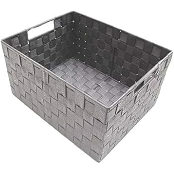 Regalkorb-Schubladenkorb, Allzweckkorb aus Nylon, schwarz, Größe 3, ca