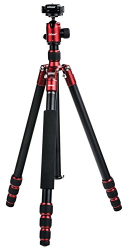 Drr 380131 Foto-und Videostativ HQ-1635 4-teilig Aluminium schwarz/rot