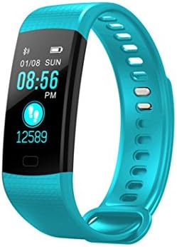 Smart Heart Rate Monitoring Bracelet Waterproof Sports Watch Fitness Tracker Heart Rate Blood Pressure Blood Oxygen Sleep Monitoring Waterproof Anti-lost Steps Calculation Call Reminding for Android and iOS (Lake Green)